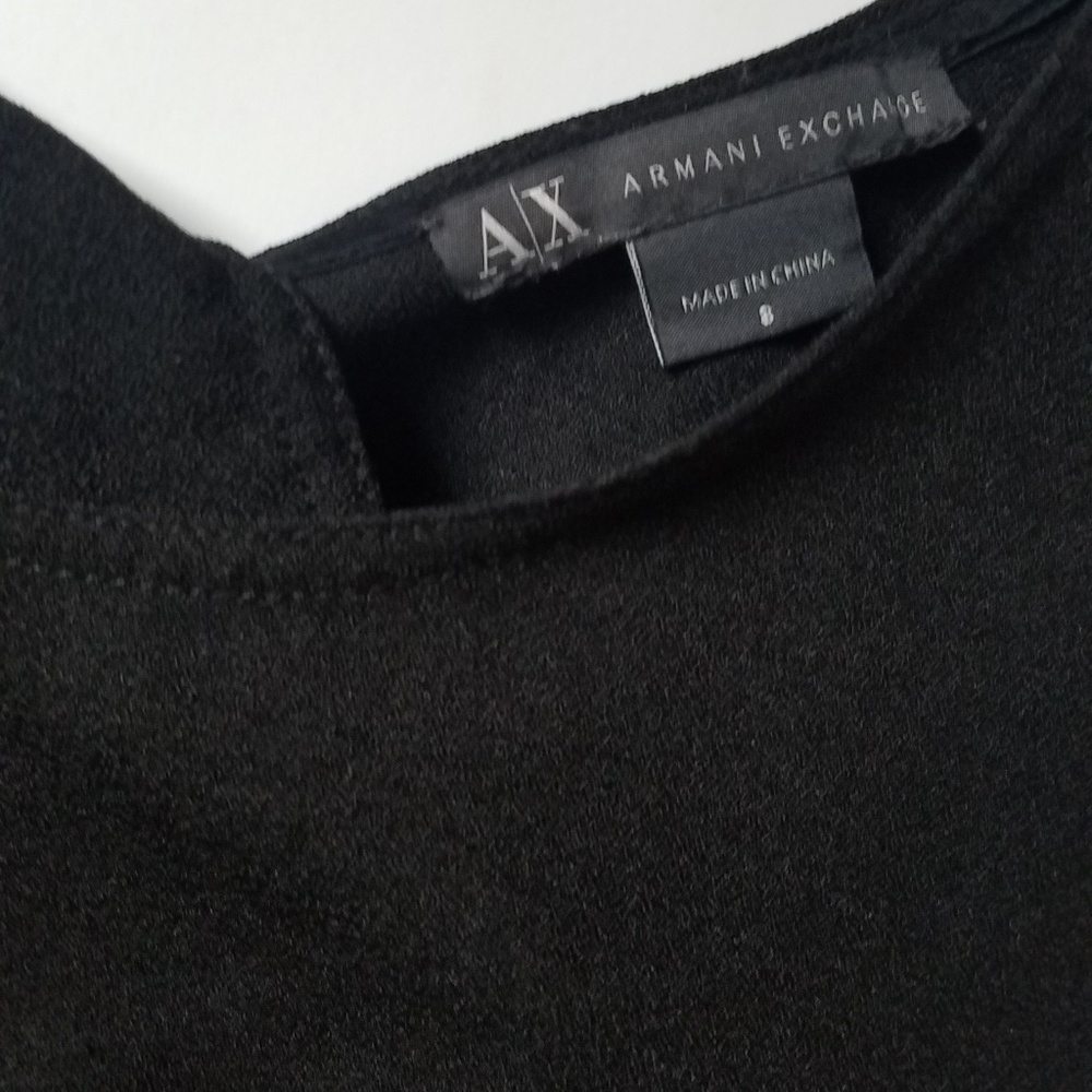 Armani Exchange Structured Cutout Mini Dress